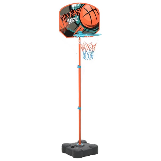 vidaXL - Basketbalset - draagbaar - verstelbaar - 109-141 - cm