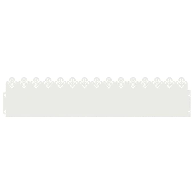 vidaXL - Gazonranden - 10 - st - 103 - x - 0,05 - x - 22 - cm - Staal - Wit
