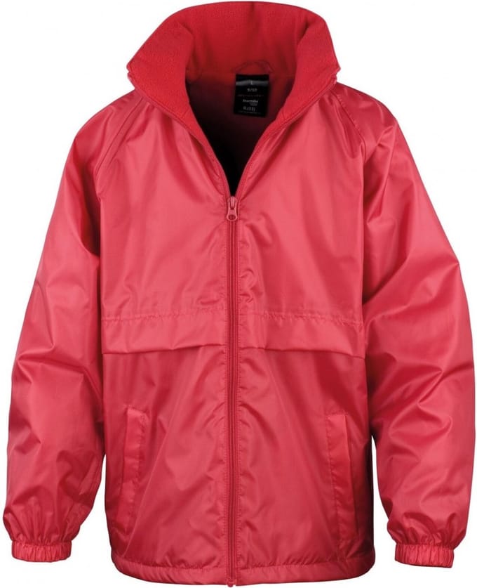 Rode kinderregenjas microfleece lined jacket van Result 158/164