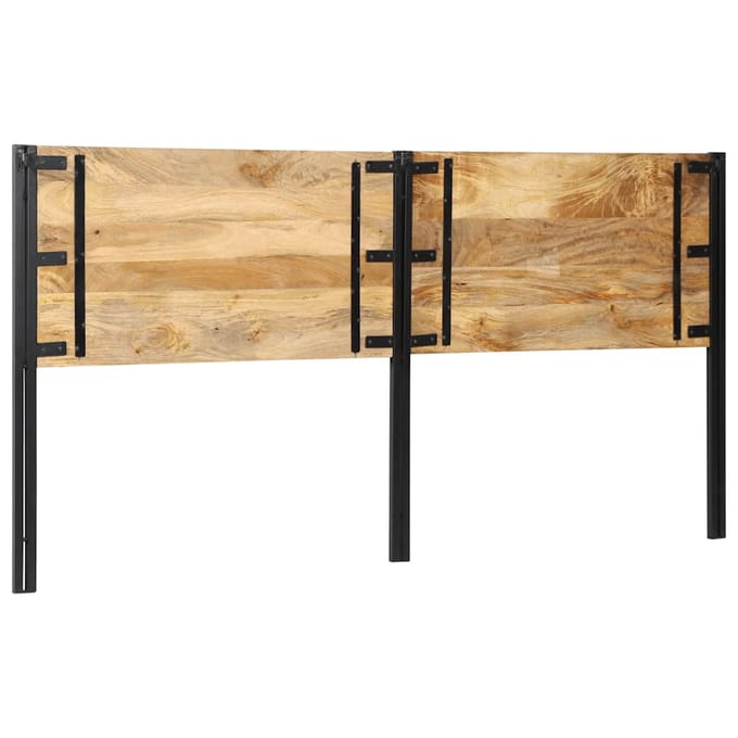 vidaXL - Hoofdeinde - 200 - cm - massief - hout - mango - en - ijzer