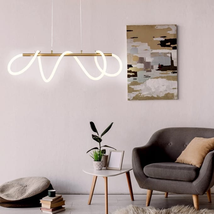 Goldlux Emma LED Hanglamp 38W 4000K 4450lm 60cm Goud