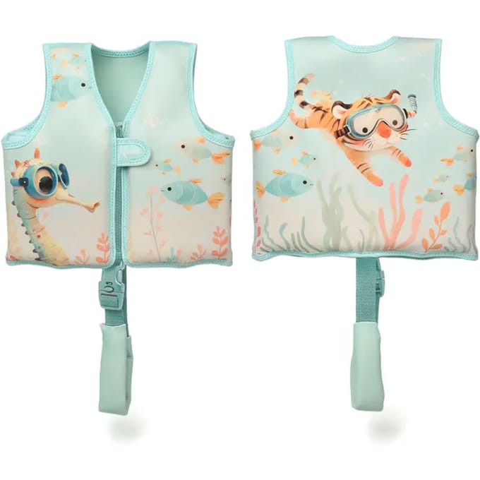 Zwemvest kind - Drijfvest peuter - Mintgroen 15-19 kg / 2-3 jaar