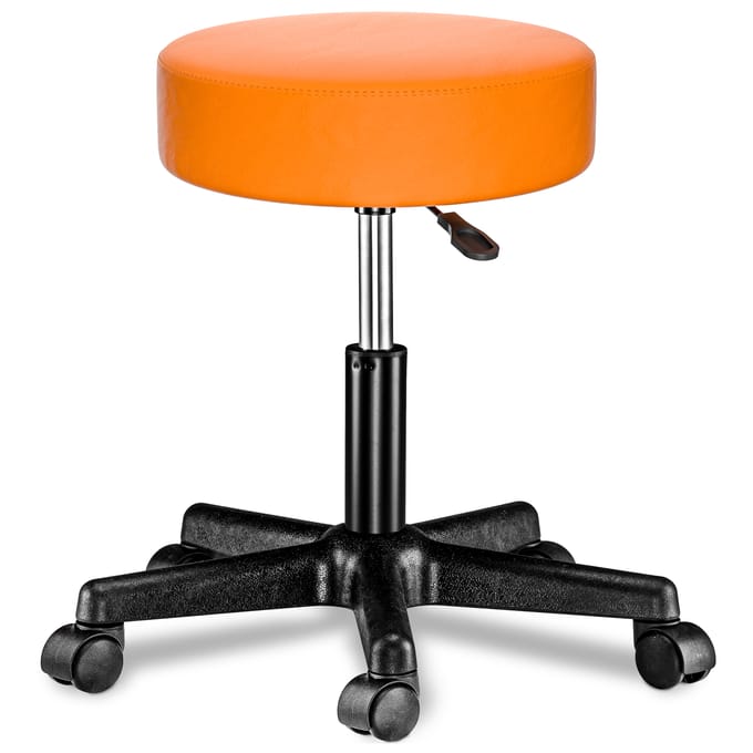 Casaria Verstelbare Draaikruk - 46/60cm Zithoogte – 1 Stuks Oranje