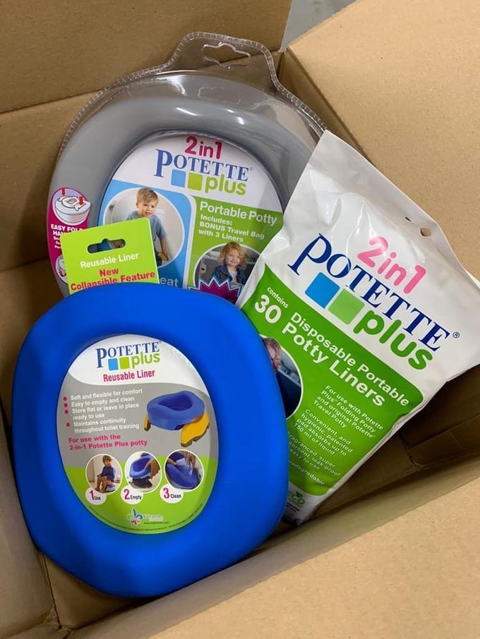 PotettePlus voordeelpak  - Reispotje - grijs-blauw