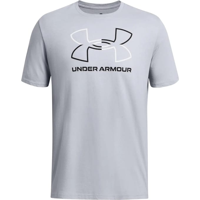 Under Armour UA GL FOUNDATION UPDATE SS-GRY Heren Sportshirt - Mod Grijs Medium Heather - Wit - Zwart