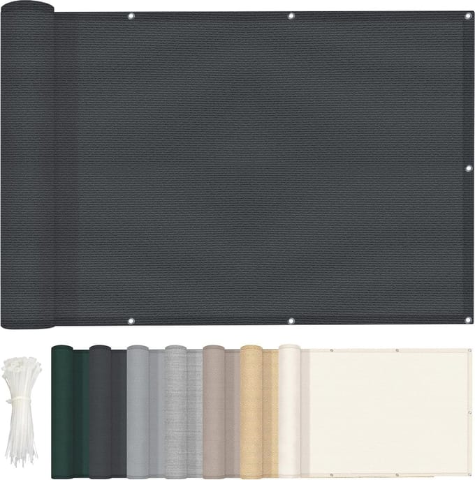 Balkonscherm 100x600cm - Windbescherming en UV-bescherming voor Terras en Tuin