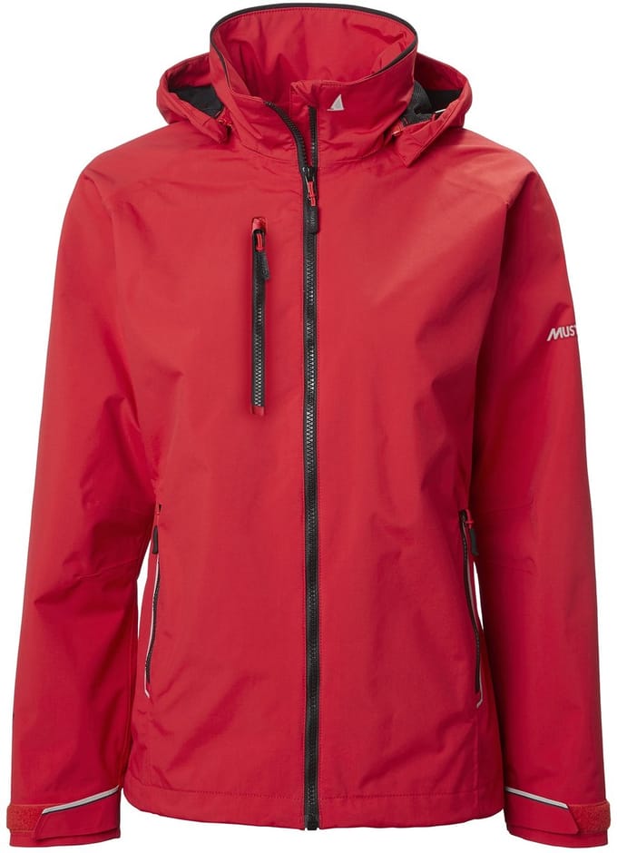 Rode dames regenjas Sardinia 2.0 van Musto M