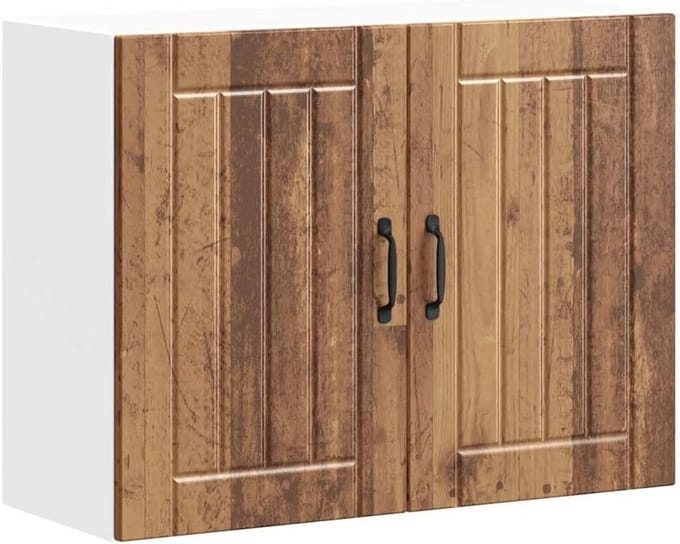 Wandkast Keuken Lucca Houtbewerking Oude Houtkleur Kast Ruimtebesparend