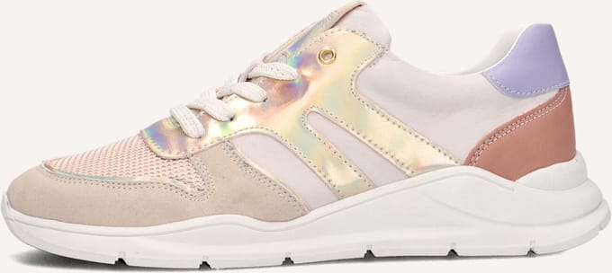 Wysh Jessie Lage sneakers - Leren Sneaker - Meisjes - Roze - Maat 37