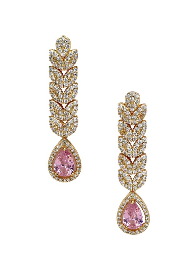 AVANT-GARDE PARIS Oorbellen - Statement - Teardrop - Goud Plated - 5.1 cm - Blad Design