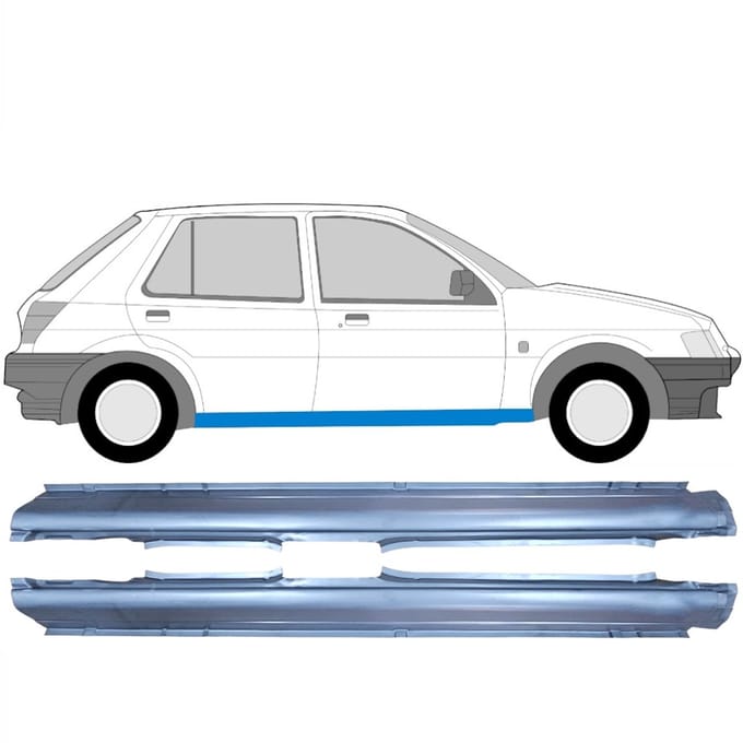 Volledige dorpel voor Ford Fiesta 1989-1995 / Links + Rechts / Set