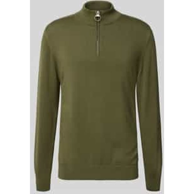 Regular fit schipperstrui van pure katoen Model 'HALF ZIP'