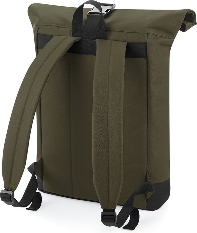 BagBase Roll-Top Backpack BG855 - Military Green - 32 x 44 x 13 cm
