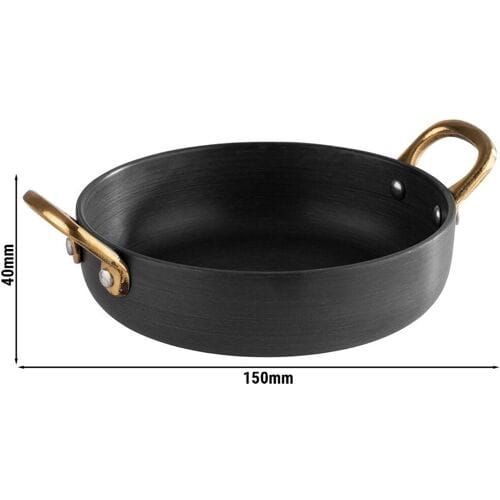 GGM Gastro (6 Stück) Serviertöpfchen - CASTORO - Aluminum - 0,5 Liter - Ø 150mm - Grau