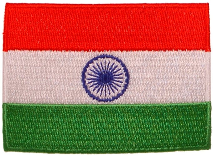 Strijkapplicatie/Patch - Vlag India - 8x6cm