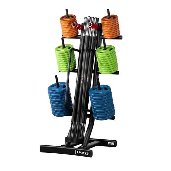 HMS SBP22 Serie - Trainingspomp Set - Sztanga 200kg - Met Rack STR40