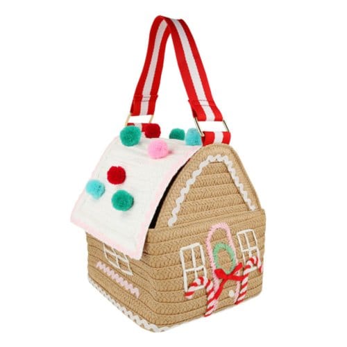 Meri meri kerst - tas 17,8 x 21,6 x 17,8 cm, gingerbread house