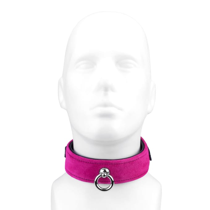 Rimba - Collar Met O-ring - 4 cm Breed - Roze