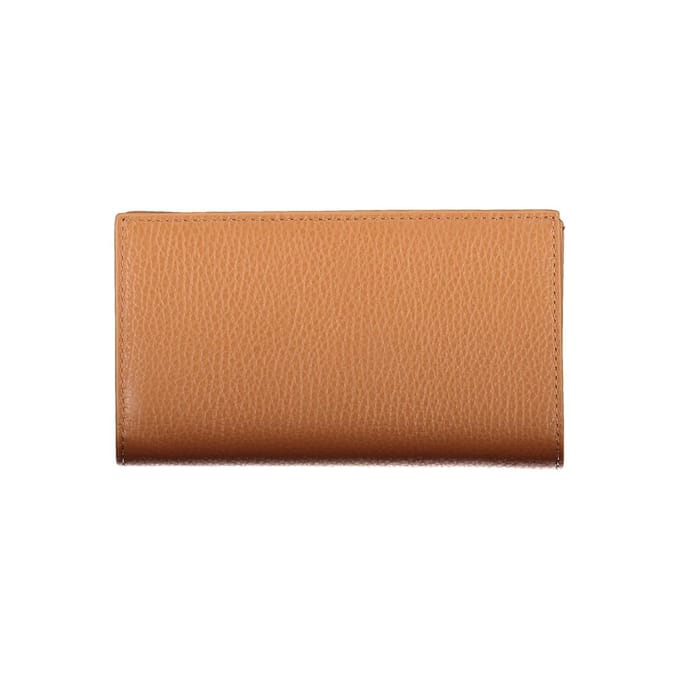 COCCINELLE Leren portemonnee Metallic Soft Wallet Cognac bruine