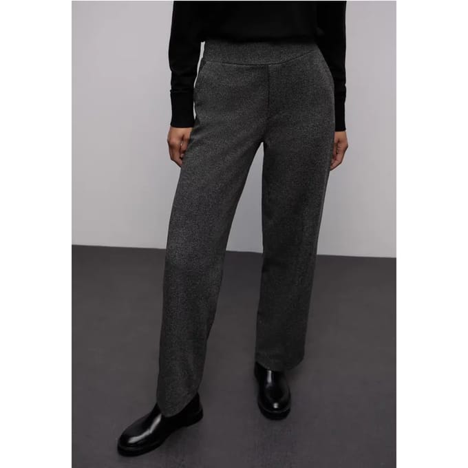Rechte legging jacquard broek