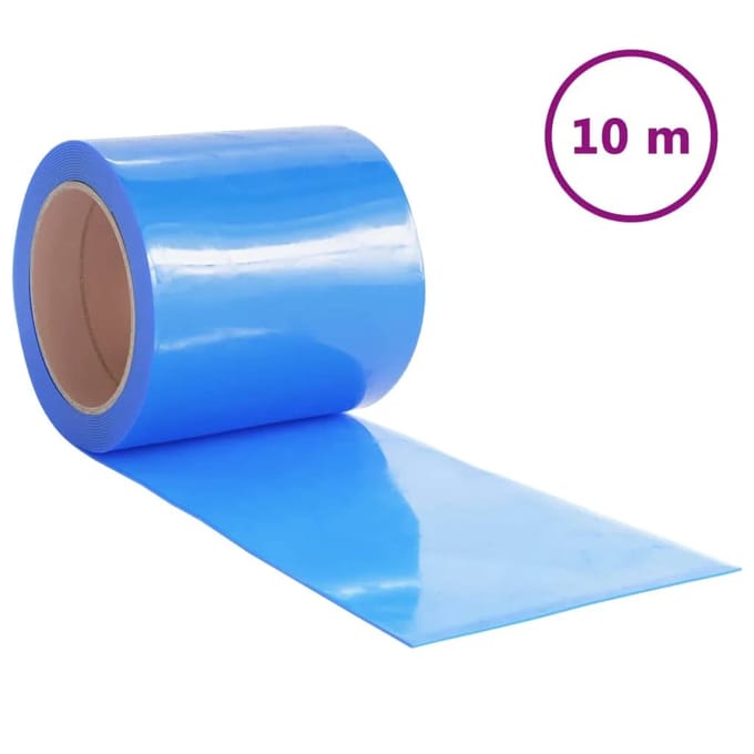 vidaXL - Deurgordijn - 200x1,6 - mm - 10 - m - PVC - blauw