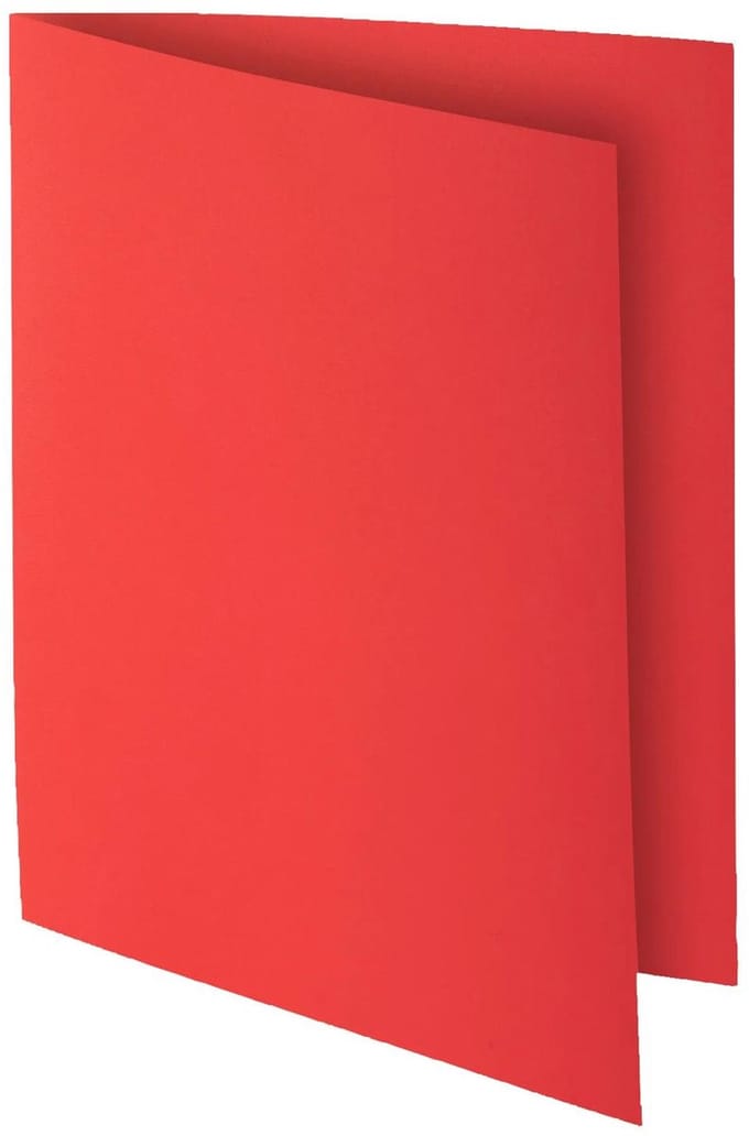 Exacompta 10x ROCK''S 210 Pak van 10 dossiermappen 210g/m2 24x32cm voor A4. - Rood - 217112E
