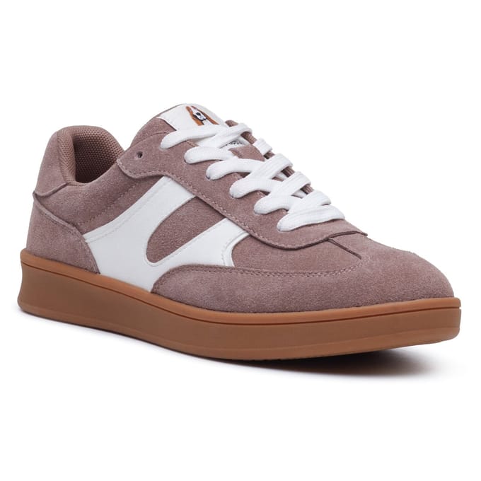Hush Puppies Maura Suède Dames Stone Sneakers