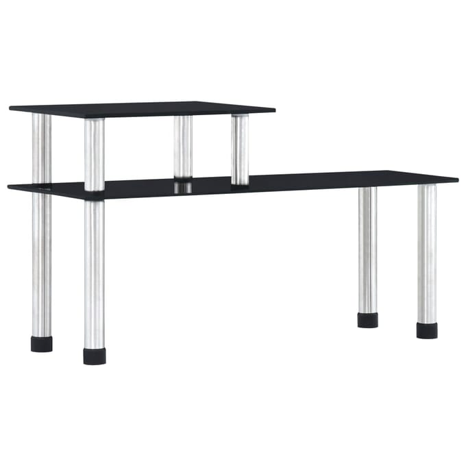 vidaXL - Keukenschap - 45x16x26 - cm - gehard - glas - zwart