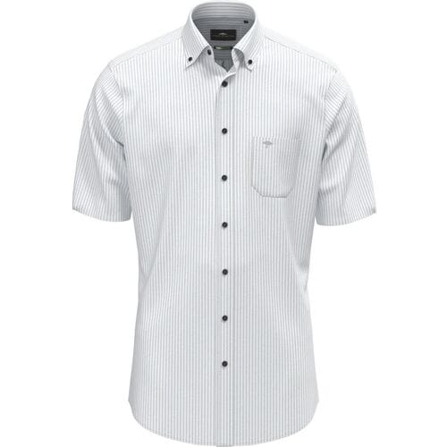 Fynch-Hatton Overhemd Seersucker Stripe Short Sleeve Button-Down Summer Breeze / male