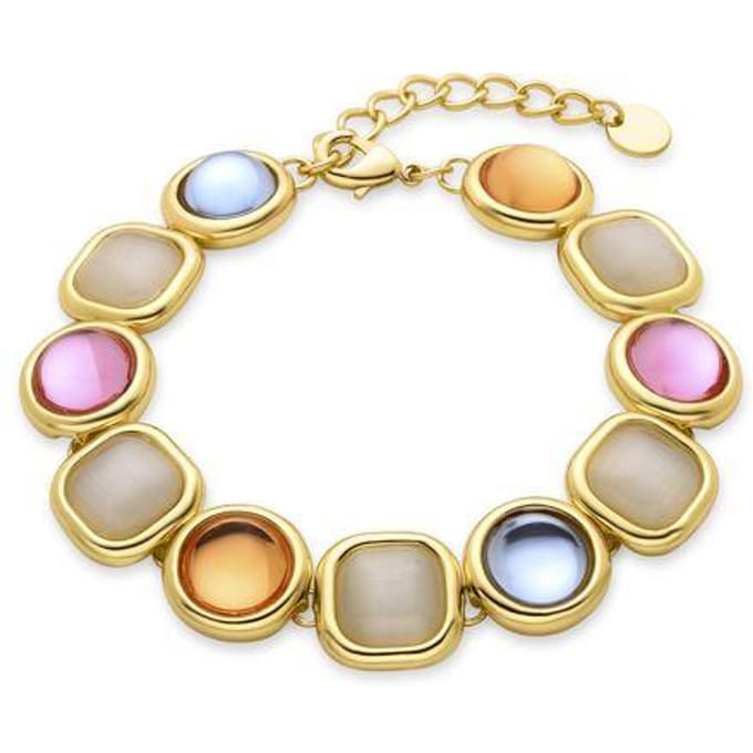 Luxenter Multicolour Crystal Armband afgewerkt in 18K geel goud - Mantis