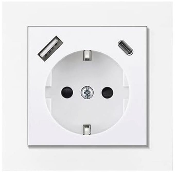 Inbouwstopcontact met USB-A en Type-C-poort - Max. 3,4A