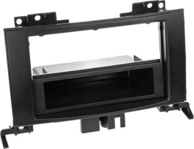 2-DIN frame met bakje MB Sprinter VW Crafter 2006 Zwart