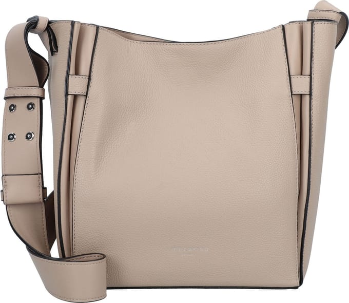 LIEBESKIND BERLIN Leren Schoudertas Hilla Small Pebble Hobo Bag Stone Beige