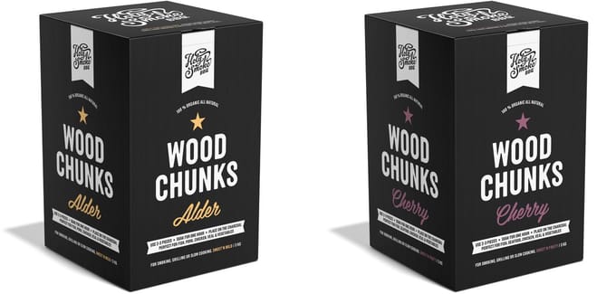 Holy Smoke BBQ - Wood Chunks 2-pack 3kg Adler / Cherry - BBQ Rookhout - Chunks Adler 3kg - Chunks Cherry 3kg