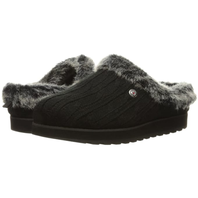 Skechers 31204 blk dames pantoffel (open hiel)