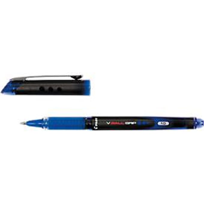 Rollerpen PILOT V-Ball grip breed blauw | 12 stuks