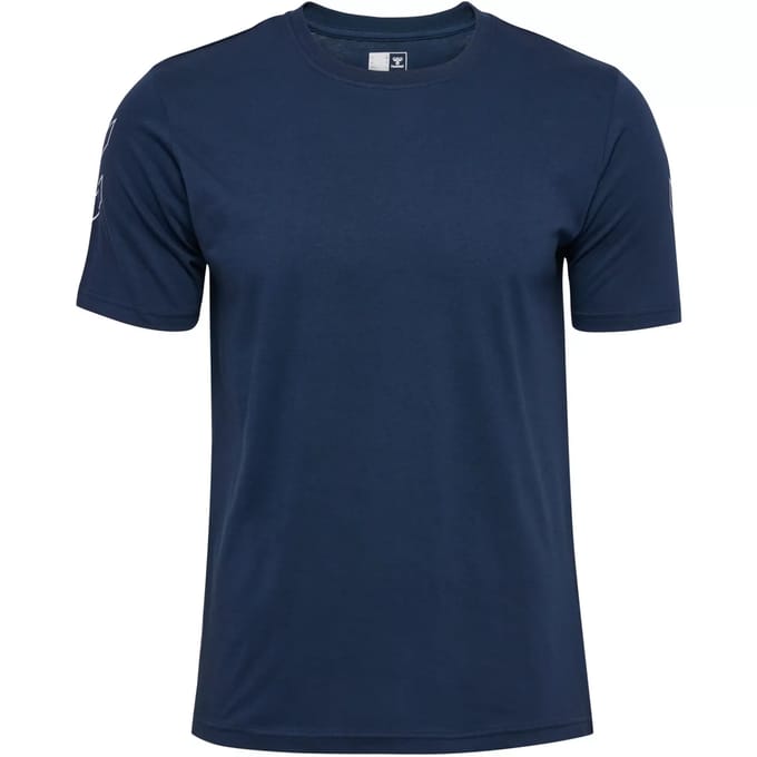 Hummel Elemental Chevron Cotton T-shirt Met Korte Mouwen Blauw S Man