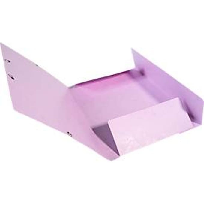 Exacompta Aquarel map, formaat A4, B 240 x H 320 mm, 3 flappen, rugetiket, elastische sluiting, FSC® karton, mauve