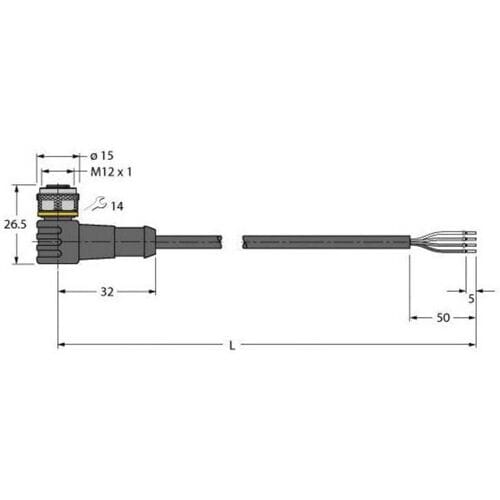 Turck 6625517 Sensor/actuator aansluitkabel M12 Aantal polen (sensoren): 4 10 m 1 stuk(s) Piece