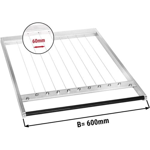 GGM Gastro Rahmen für doppel Pralinenschneider - Drahtabstand: 60mm Zilver