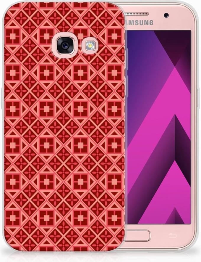 Samsung Galaxy A3 2017 TPU bumper Batik Rood