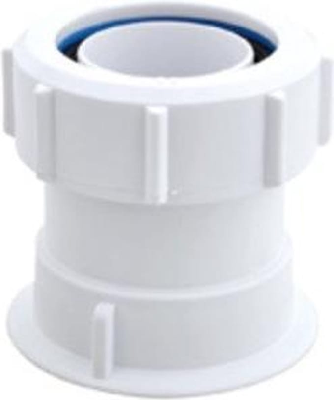 McAlpine overgangsstuk PP voor lood naar PVC 1 1/2x40mm - wit (0059150)
