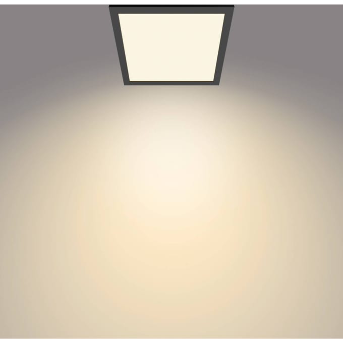 Philips Touch plafondlamp- zwart - vierkant - 12 W