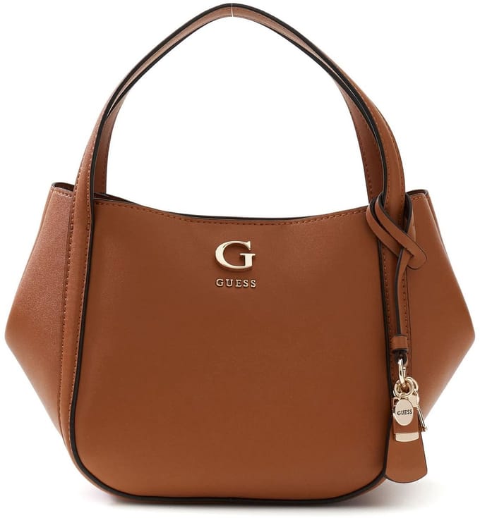 GUESS handtas schoudertas Coleen Satchel Caramel bruine