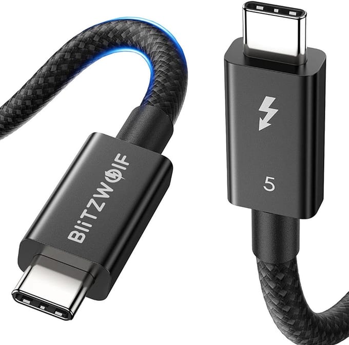 Blitzwolf Usb-C Naar Usb-C Kabel 240W Voor Laptop Telefoon 0,5M Snel