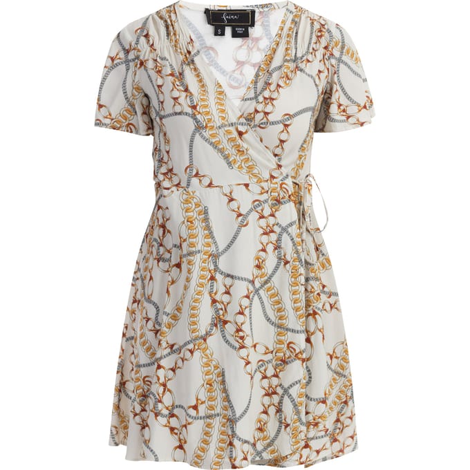 Faina Mini-jurk met all-over print Dames wit