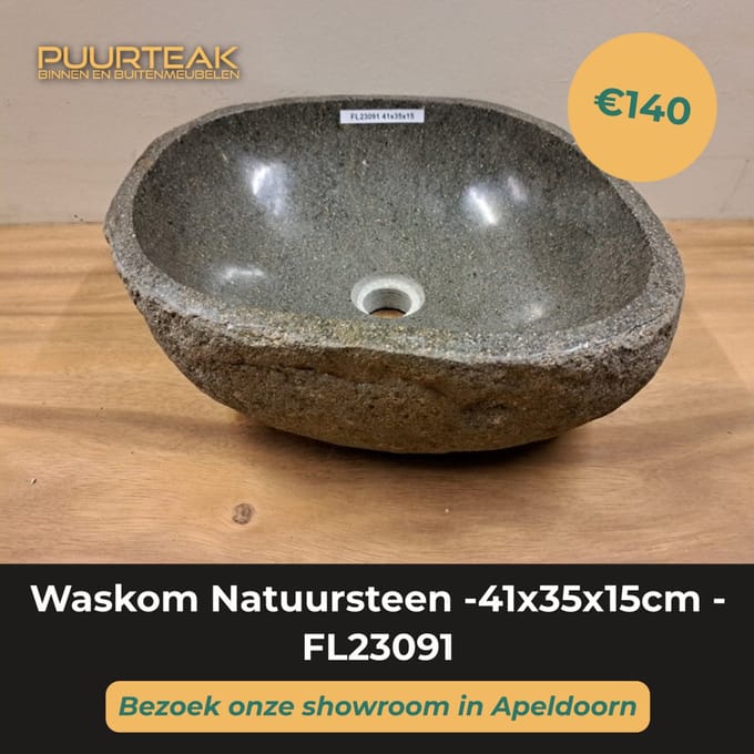 Waskom Natuursteen -41x35x15cm - FL23091