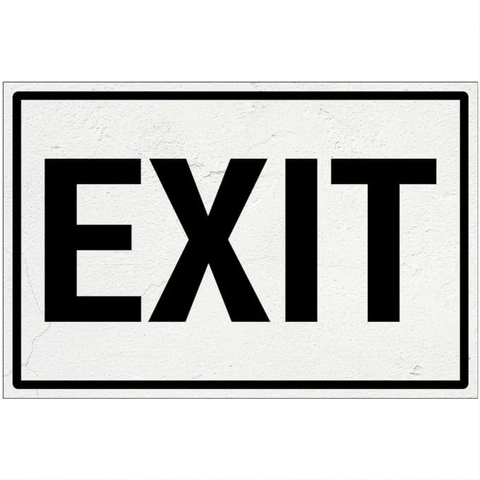 Exit bord | Forex Re materiaal | 18 x 12 cm