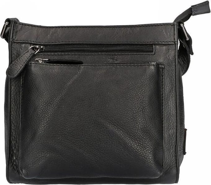 Leather Design Vierkante Schoudertas Nappa Zwart