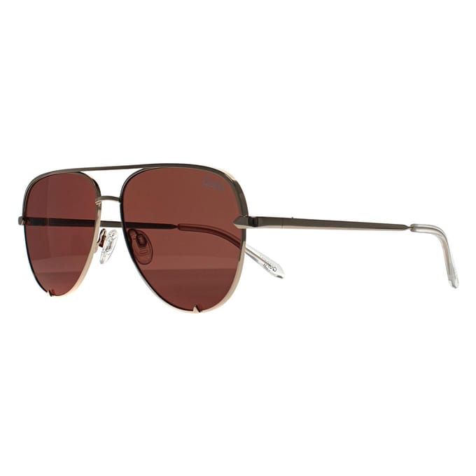 Quay High Key Micro GLD goudbruin zonnebril